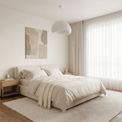 Brilagi - Lámpara colgante WABI SABI 1xE27/40W/230V Ø 50 cm blanca