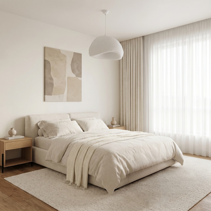Brilagi - Lámpara colgante WABI SABI 1xE27/40W/230V Ø 50 cm blanca