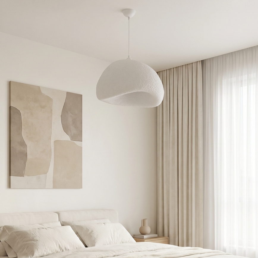 Brilagi - Lámpara colgante WABI SABI 1xE27/40W/230V Ø 50 cm blanca
