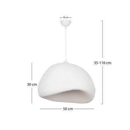 Brilagi - Lámpara colgante WABI SABI 1xE27/40W/230V Ø 50 cm blanca