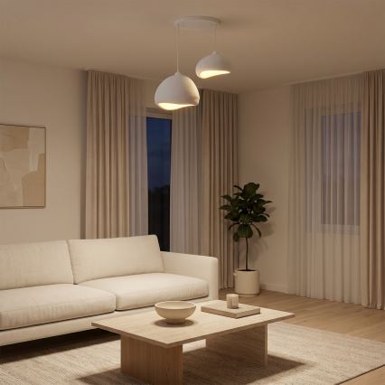 Brilagi - Lámpara colgante WABI SABI 2xE27/40W/230V Ø 70 cm blanca