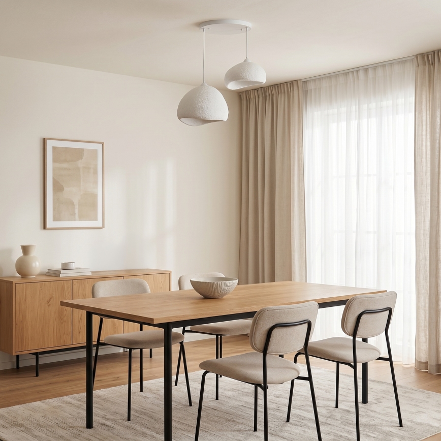 Brilagi - Lámpara colgante WABI SABI 2xE27/40W/230V Ø 70 cm blanca
