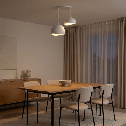 Brilagi - Lámpara colgante WABI SABI 2xE27/40W/230V Ø 70 cm blanca