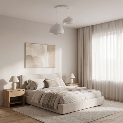 Brilagi - Lámpara colgante WABI SABI 2xE27/40W/230V Ø 70 cm blanca