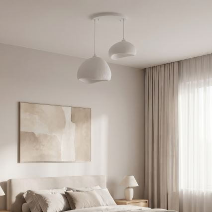 Brilagi - Lámpara colgante WABI SABI 2xE27/40W/230V Ø 70 cm blanca