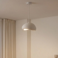 Brilagi - Lámpara colgante WABI SABI con cable 1xE27/40W/230V Ø 35 cm blanca