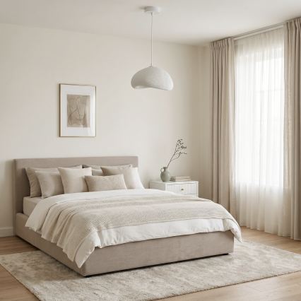 Brilagi - Lámpara colgante WABI SABI con cable 1xE27/40W/230V Ø 35 cm blanca