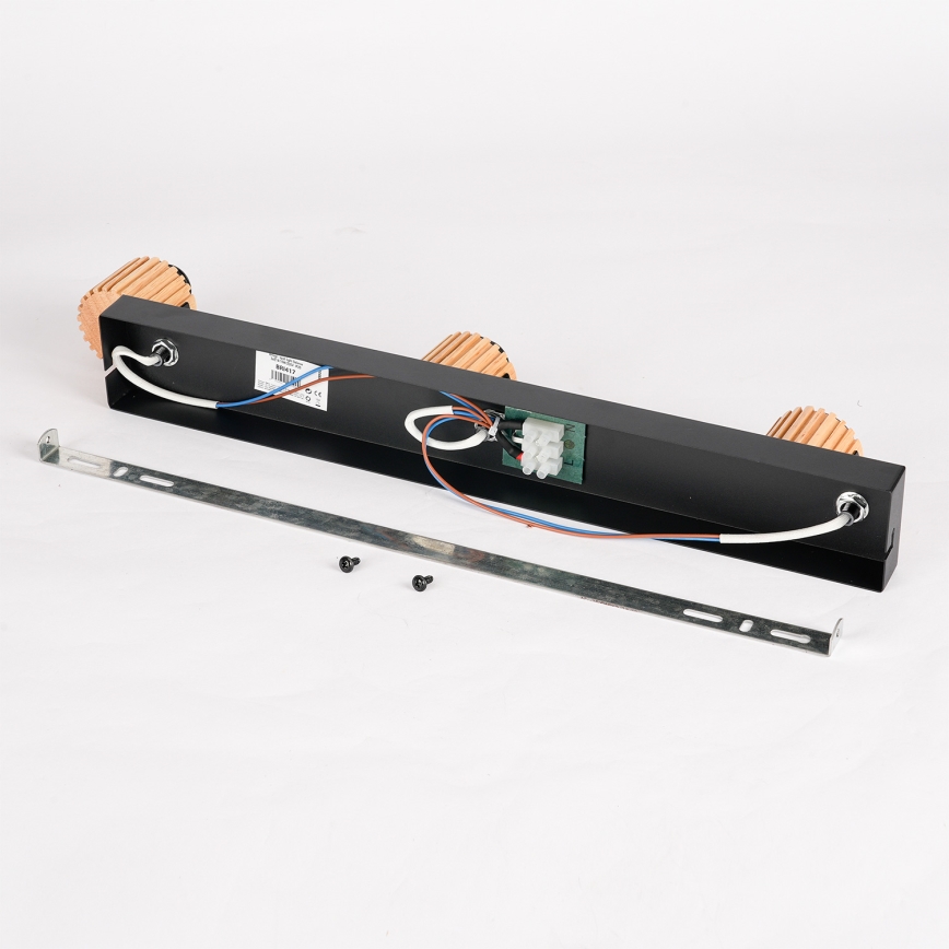 Brilagi - Lámpara de 3 focos ODENSE 3xE14/10W/230V madera/negro