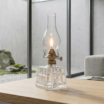 Brilagi - Lámpara de aceite MERLIN transparente/dorada/pátina