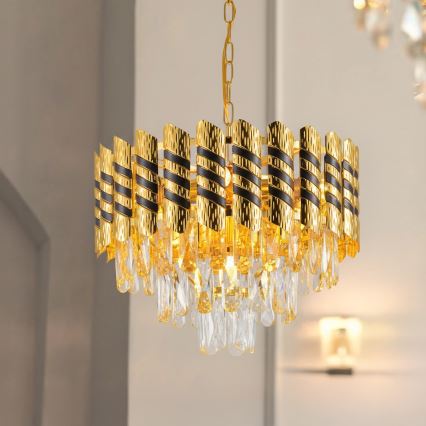 Brilagi - Lámpara de araña colgante CRISTAL 5xE14/40W/230V Ø 38 cm