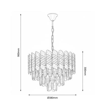 Brilagi - Lámpara de araña colgante CRISTAL 5xE14/40W/230V Ø 38 cm