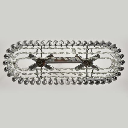 Brilagi - Lámpara de araña con cadena ECLIPSE 10xE14/10W/230V 78x28 cm plateada