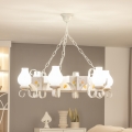 Brilagi - Lámpara de araña con cadena QUEEN 6xE14/40W/230V haya/crema
