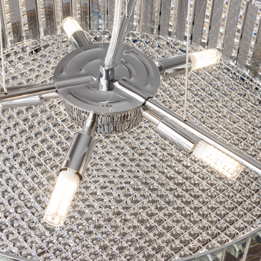 Brilagi - Lámpara de araña de cristal LED GLAMOUR sobre cable 5xG9/42W/230V