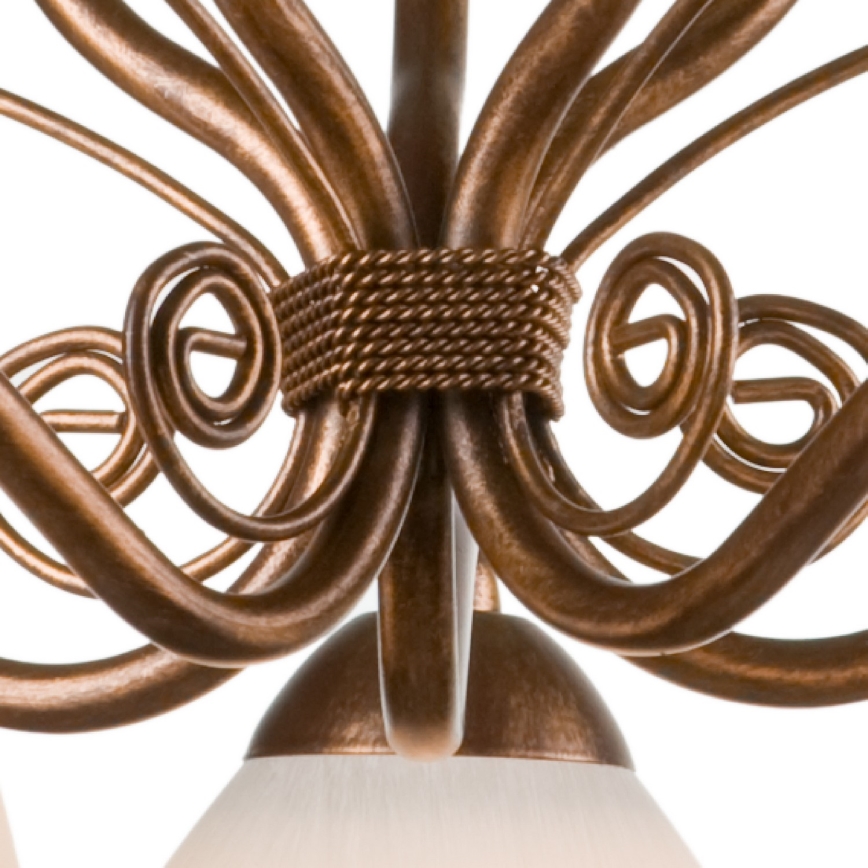 BRILAGI - Lámpara de araña LED con cadena ANTICO 5xE27/60W/230V pátina de bronce