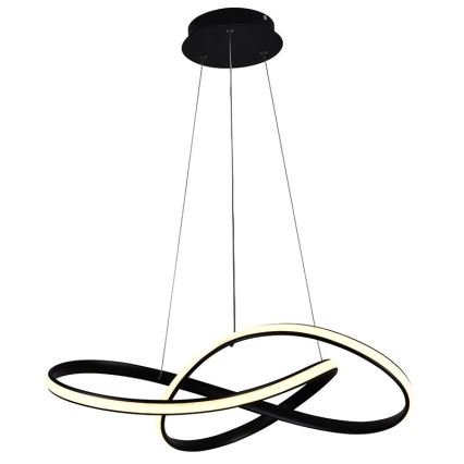 Brilagi - Lámpara de araña LED regulable COSMOWAVE LED/70W/230V negro + control remoto