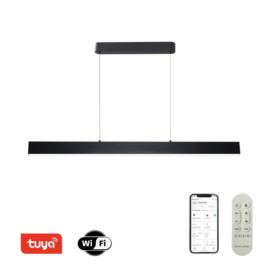 Brilagi - Lámpara de araña LED regulable SLEEKLINE SMART LED/40W/230V 3000-6000K Wi-Fi Tuya negro + control remoto