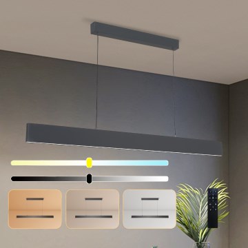 Brilagi - Lámpara de araña LED regulable SLIMLINE LED/40W/230V 3000-6000K antracita + control remoto