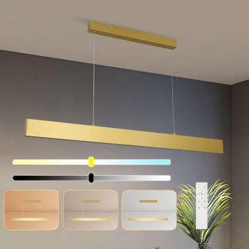 Brilagi - Lámpara de araña LED regulable SLIMLINE LED/40W/230V 3000-6000K dorado + control remoto