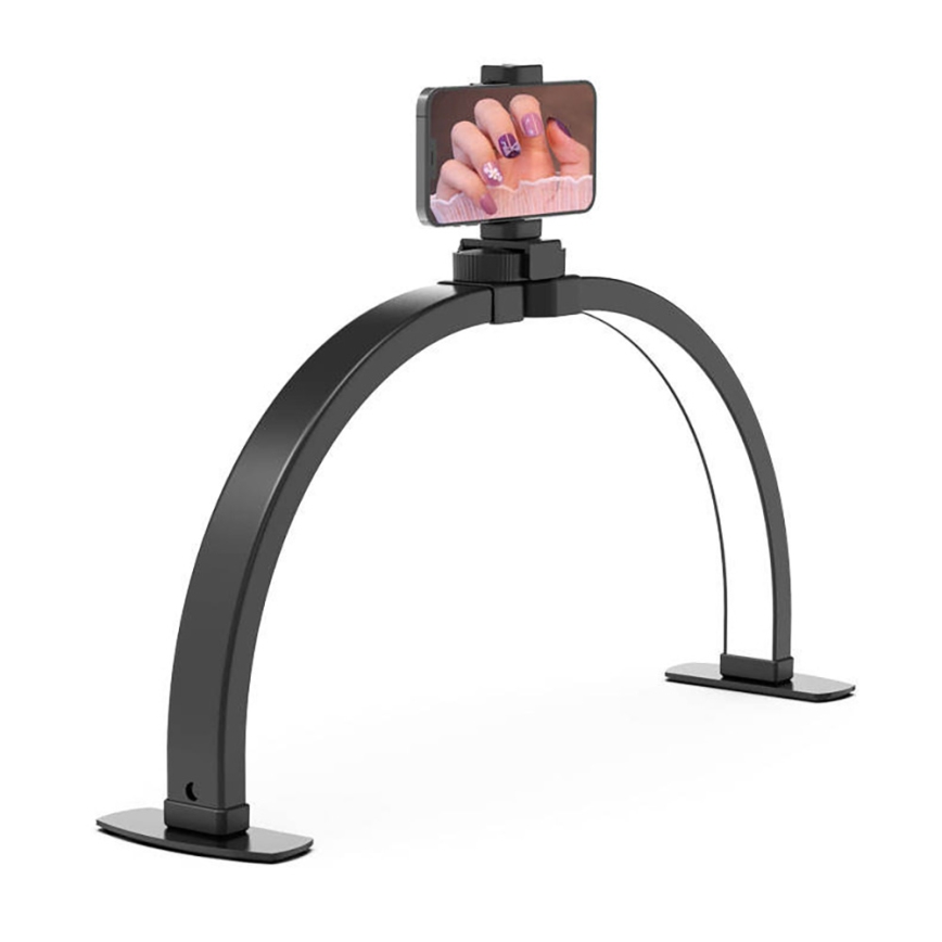 Brilagi - Lámpara de mesa LED regulable con arco y soporte RADIO LED/25W/24/230V 3000/4000/6500K negra