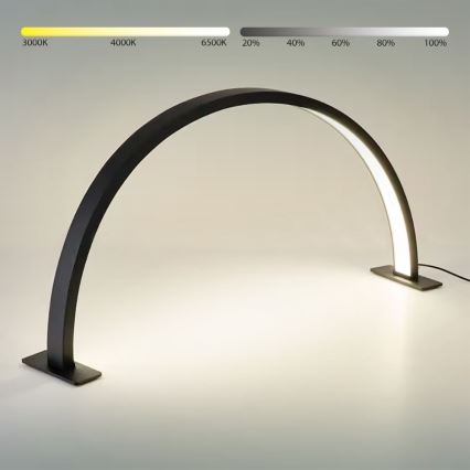 Brilagi - Lámpara de mesa LED regulable en arco RADIO LED/30W/24/230V 3000/4000/6500K negra