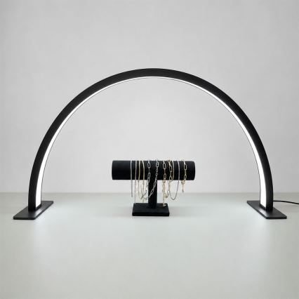 Brilagi - Lámpara de mesa LED regulable en arco RADIO LED/30W/24/230V 3000/4000/6500K negra