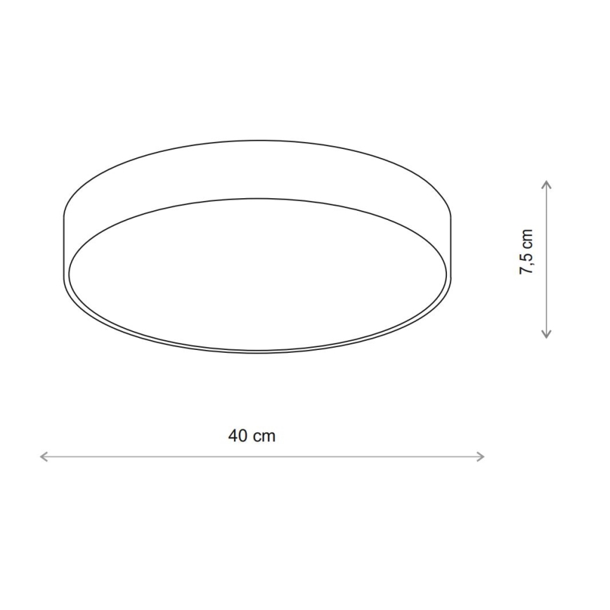 Brilagi - Plafón de baño con sensor CLARE 3xE27/72W/230V diá. 40 cm IP54 beige