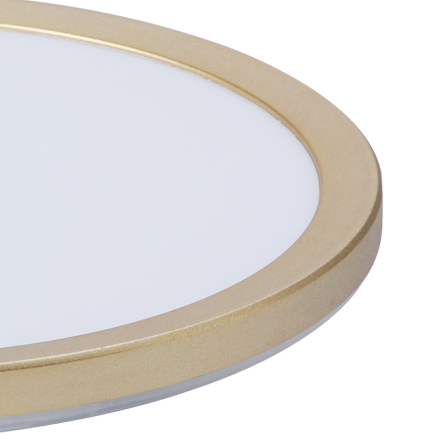 Brilagi - Plafón LED para baño ULTRA SLIM LED/18W/230V Ø 30 cm dorado IP54