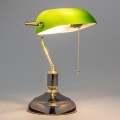 Brilagi - Lámpara de escritorio BANK OFFICE 1xE27/60W/230V negra/dorada/verde