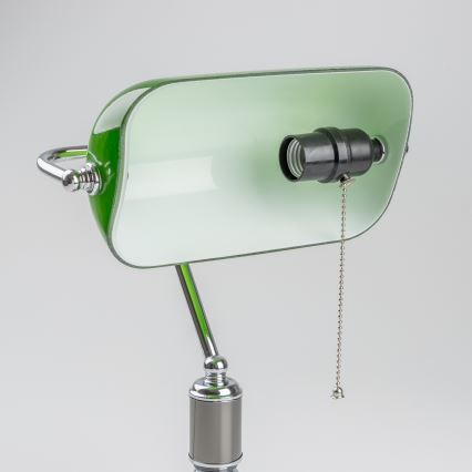 Brilagi - Lámpara de escritorio BANK OFFICE 1xE27/60W/230V negra/plateada/verde