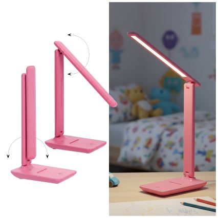 BRILAGI - Lámpara de mesa regulable MODO LED/7W/230V 3000/4000/6500K rosa