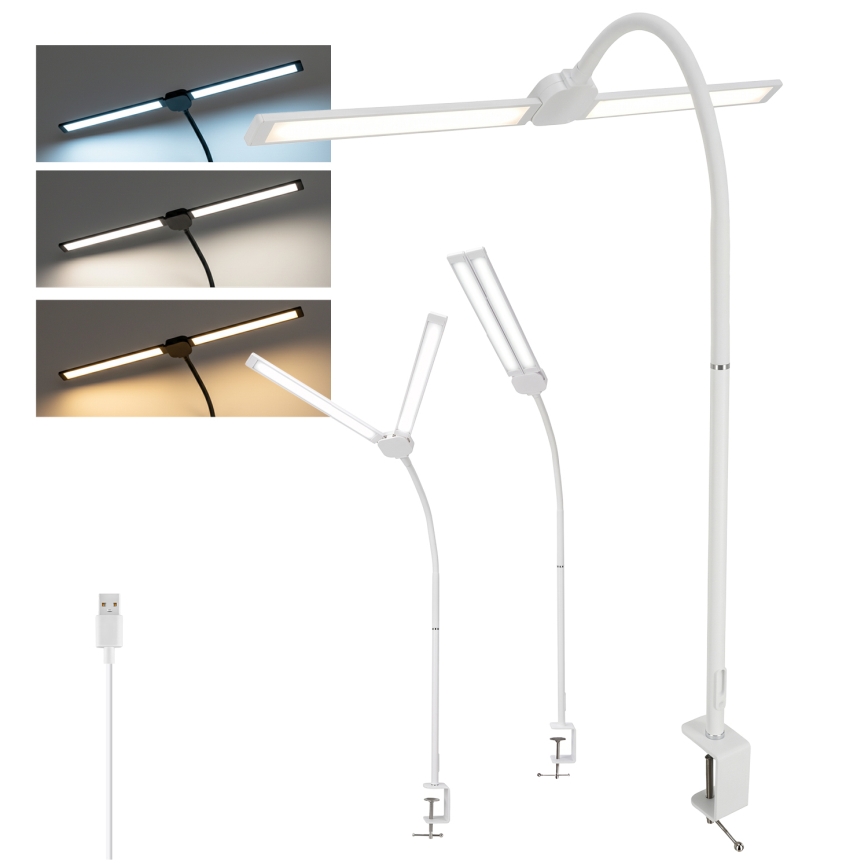BRILAGI - Lámpara de escritorio LED regulable USB VARIO LED/14W/5V 3000-6000K blanca