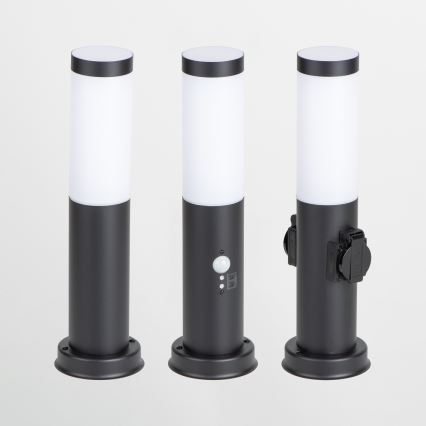 BRILAGI - Lámpara exterior NOVA con 2 enchufes SCHUKO, 1x E27/15W/230V, 40 cm, IP44, negra