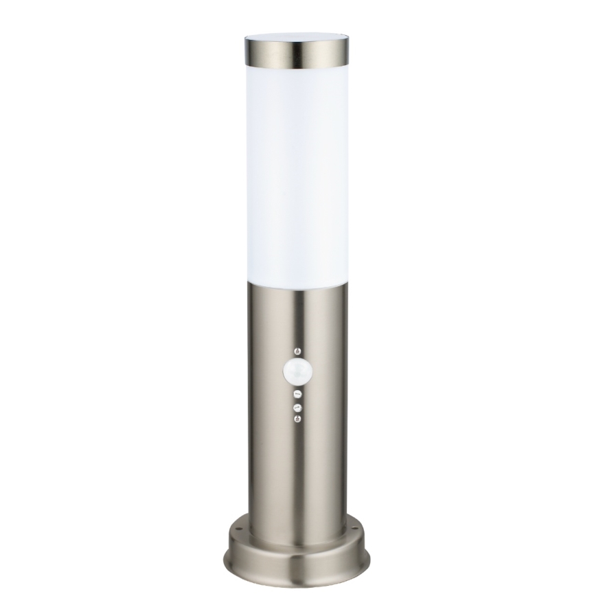 Brilagi - Lámpara de exterior con sensor NOVA 1xE27/15W/230V, 40 cm, IP44, cromo mate