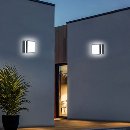 Brilagi - Lámpara de exterior LED BENE LED/18W/230V 22x22 cm antracita IP54