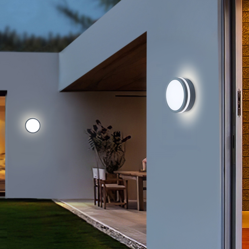 Brilagi - Lámpara de exterior LED BENE LED/18W/230V diá. 22 cm antracita IP54