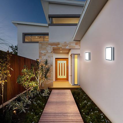 Brilagi - LED Luz exterior con sensor de movimiento BENE LED/24W/230V 26x26 cm antracita IP54