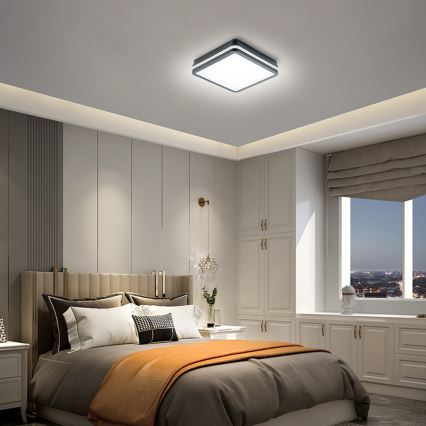 Brilagi - LED Luz exterior con sensor de movimiento BENE LED/24W/230V 26x26 cm antracita IP54