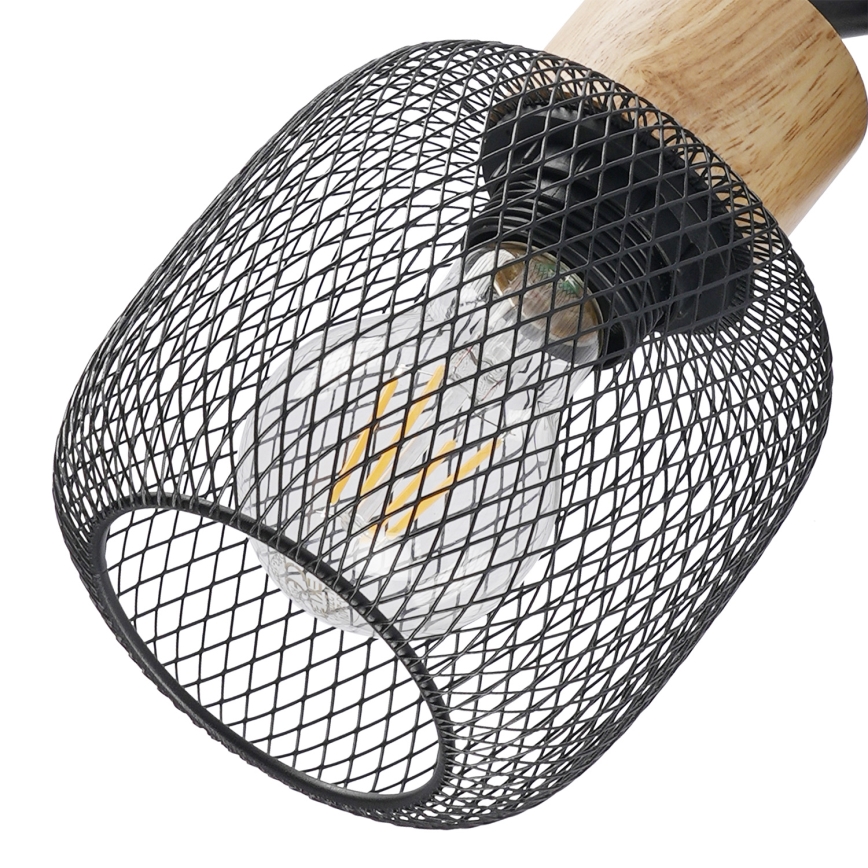 Brilagi - Lámpara de focos BASKLITE 4xE27/15W/230V madera/negro