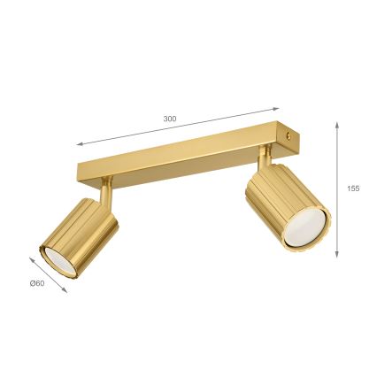 Brilagi - Lámpara de focos CRISPINA 2xGU10/10W/230V dorada
