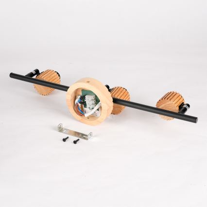BRILAGI - Lámpara de focos HYGGE 3xE14/15W/230V madera/ahumado