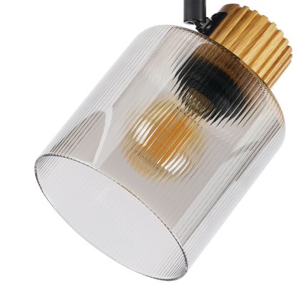 Brilagi - Lámpara de focos HYGGE 3xE14/15W/230V madera/ahumado