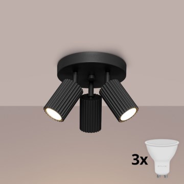 Brilagi - Lámpara de focos LED CRESTO 3xGU10/10W/230V negra