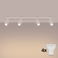 Brilagi - Lámpara de focos LED CRESTO 4xGU10/10W/230V color crema