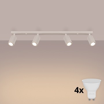 Brilagi - Lámpara de focos LED CRESTO 4xGU10/10W/230V color crema