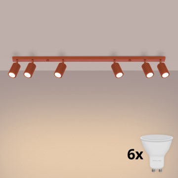 BRILAGI - Lámpara de focos LED CRESTO 6xGU10/10W/230V naranja