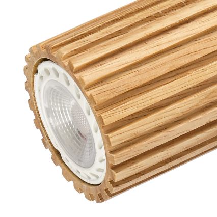 Brilagi - Lámpara de focos MODERN WOOD 2xGU10/8W/230V madera/blanco