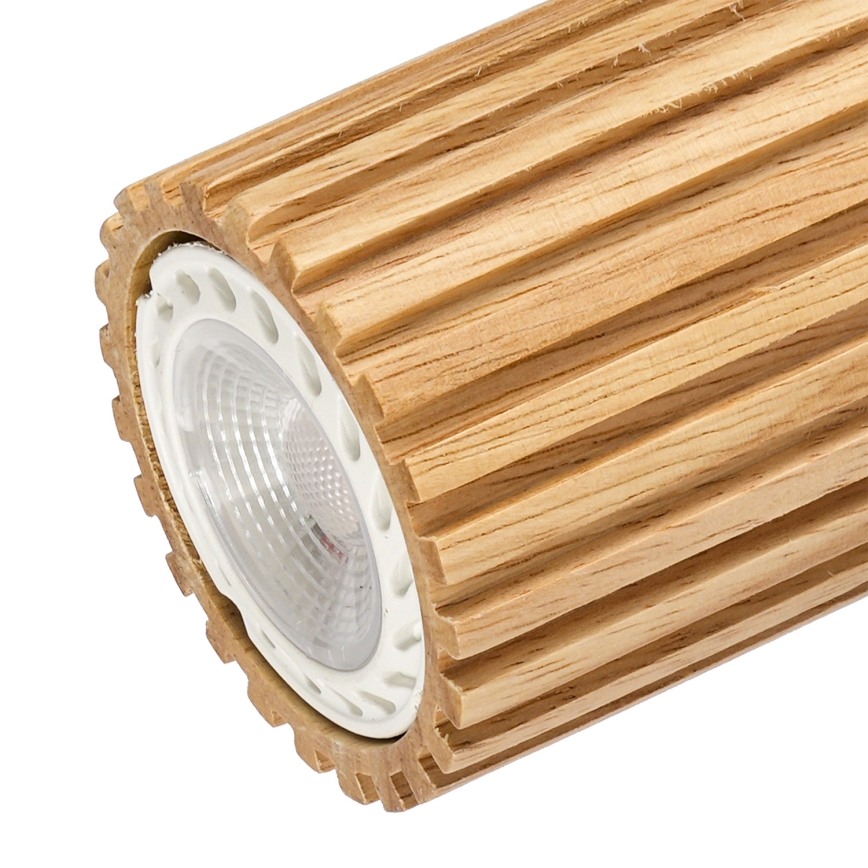 Brilagi - Lámpara de focos MODERN WOOD 2xGU10/8W/230V madera/blanco