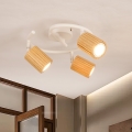 Brilagi - Lámpara de focos MODERN WOOD 3xGU10/8W/230V madera/blanco