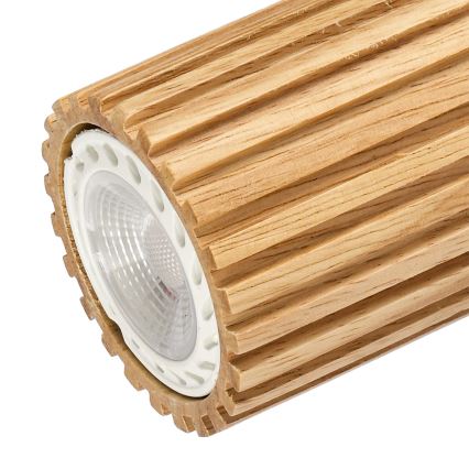 Brilagi - Lámpara de focos MODERN WOOD 3xGU10/8W/230V madera/blanco
